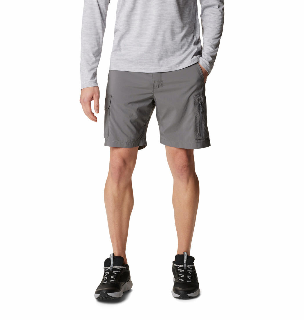 Columbia Men Grey Silver Ridge Utility Cargo Short (Sun Protection)