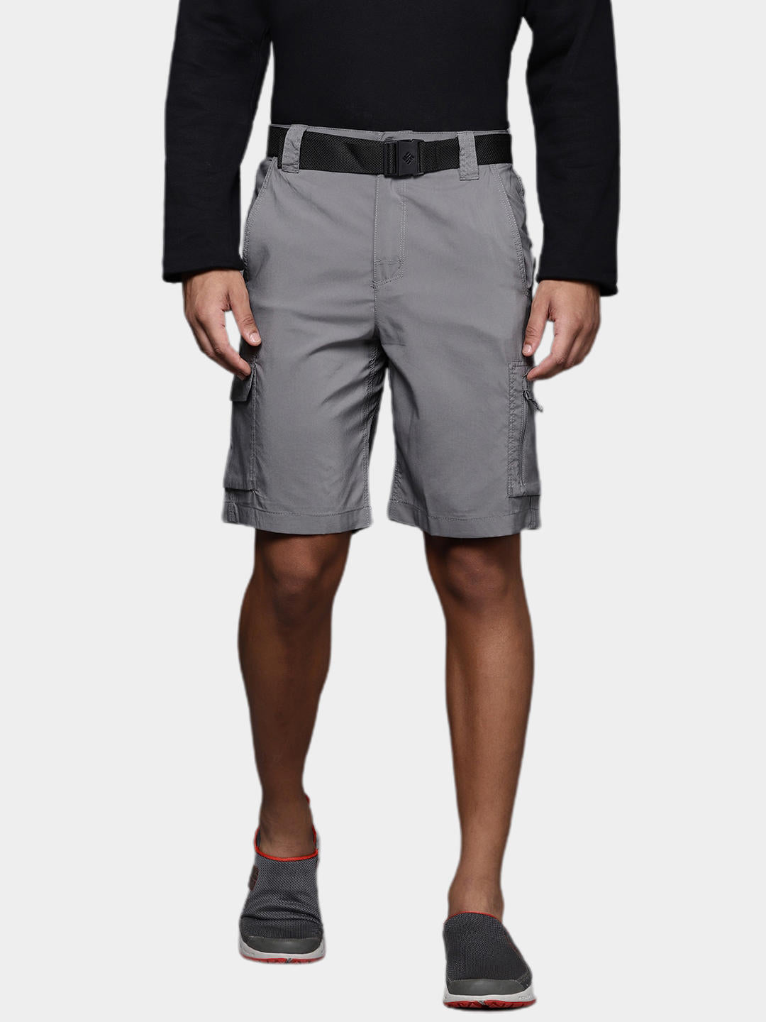 Columbia Men Grey Silver Ridge Utility Cargo Short (Sun Protection)
