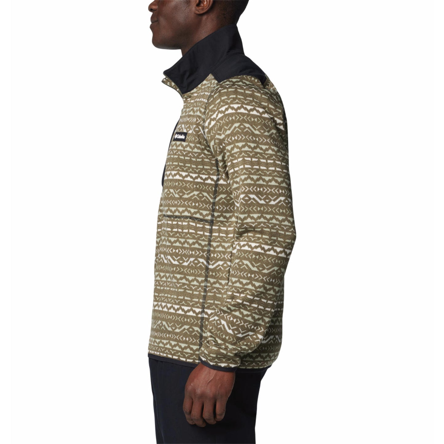 Columbia Men Green Sweater Weather Printed II Fleece