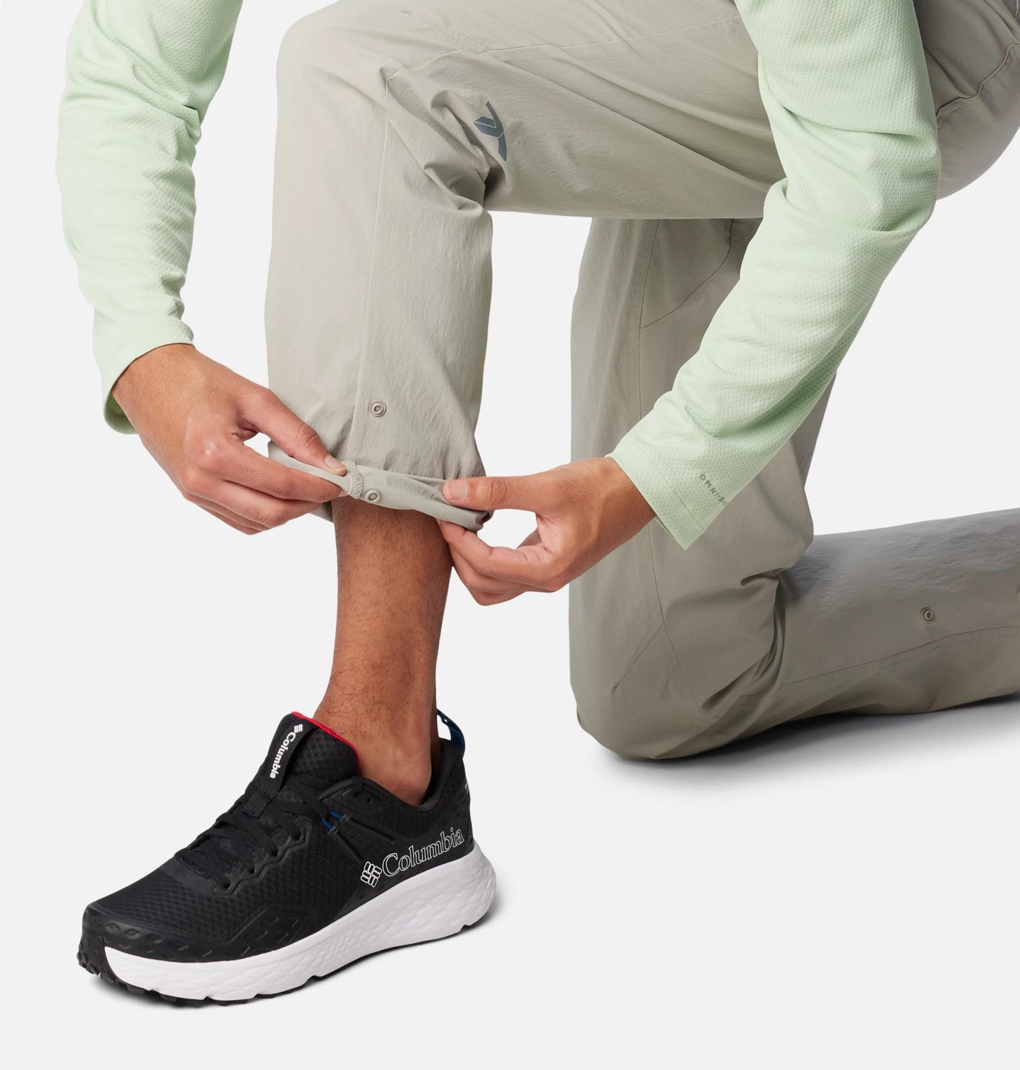 Columbia Men Grey Wanoga Lightweight Pant (Sun Protection)