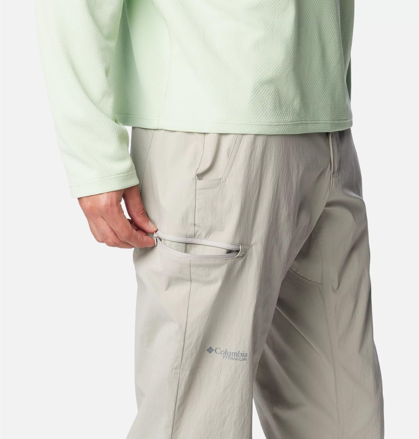 Columbia Men Grey Wanoga Lightweight Pant (Sun Protection)