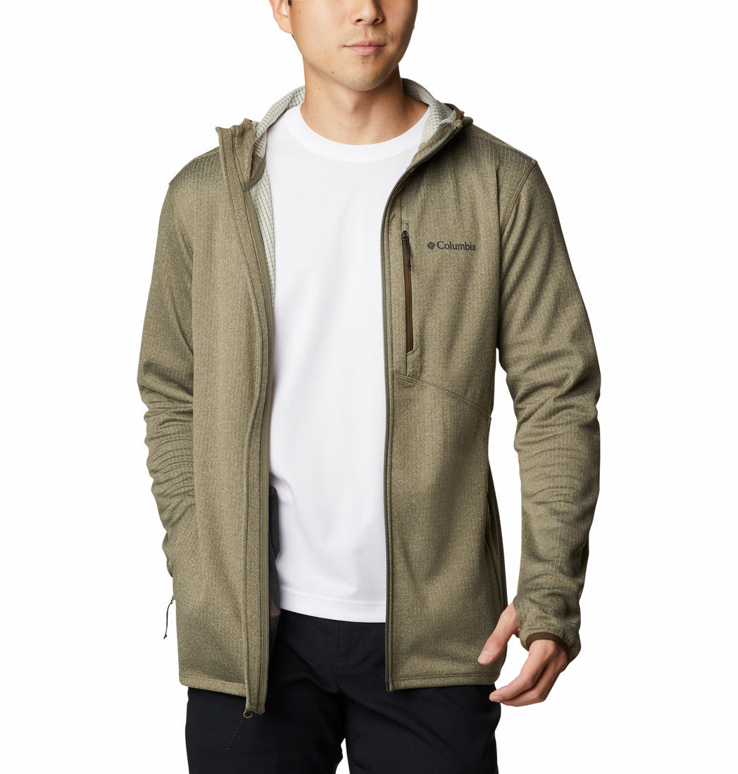 Columbia Men Green Park View Fleece Full Zip Hoodie