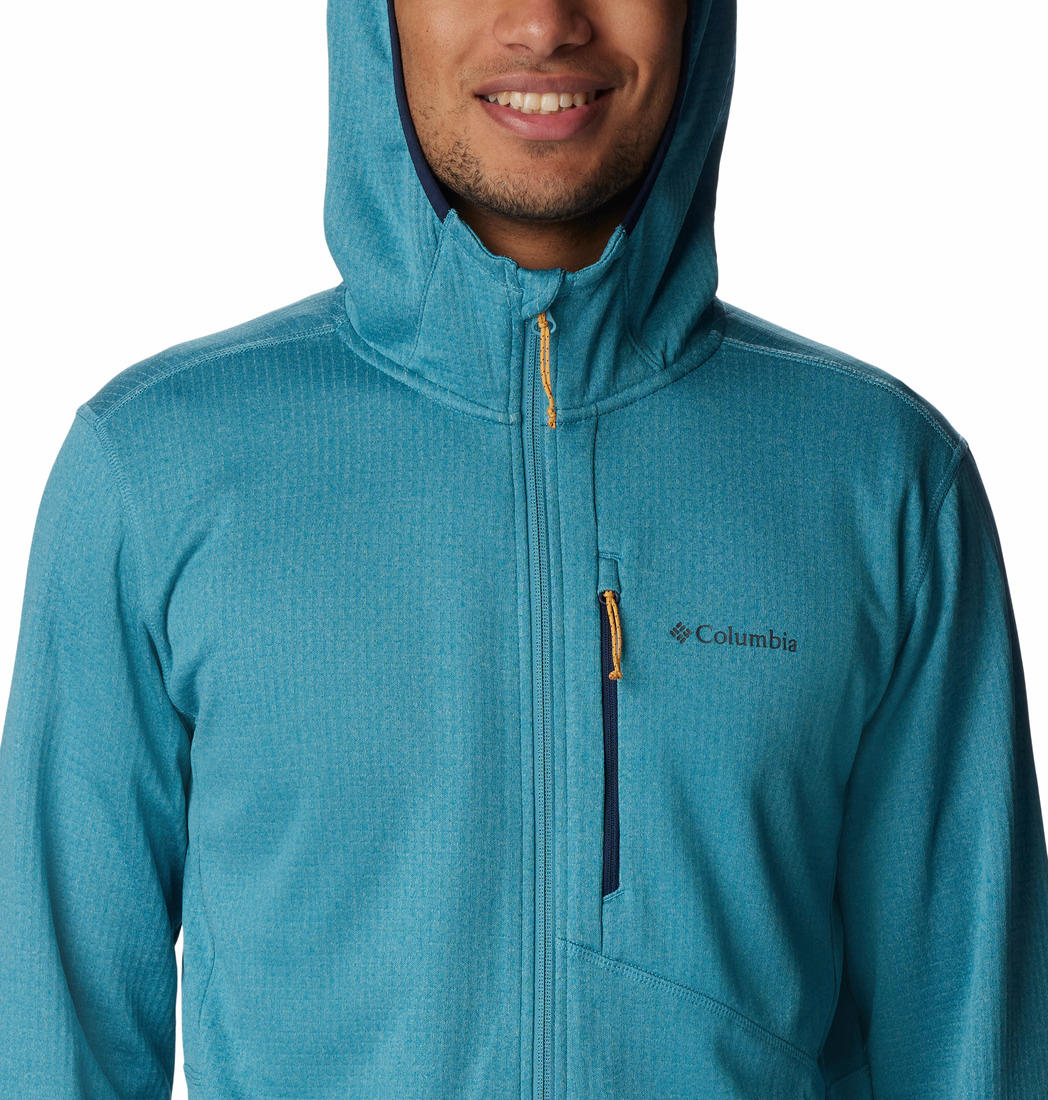 Columbia Men Blue Park View Fleece Full Zip Hoodie Fleece Top