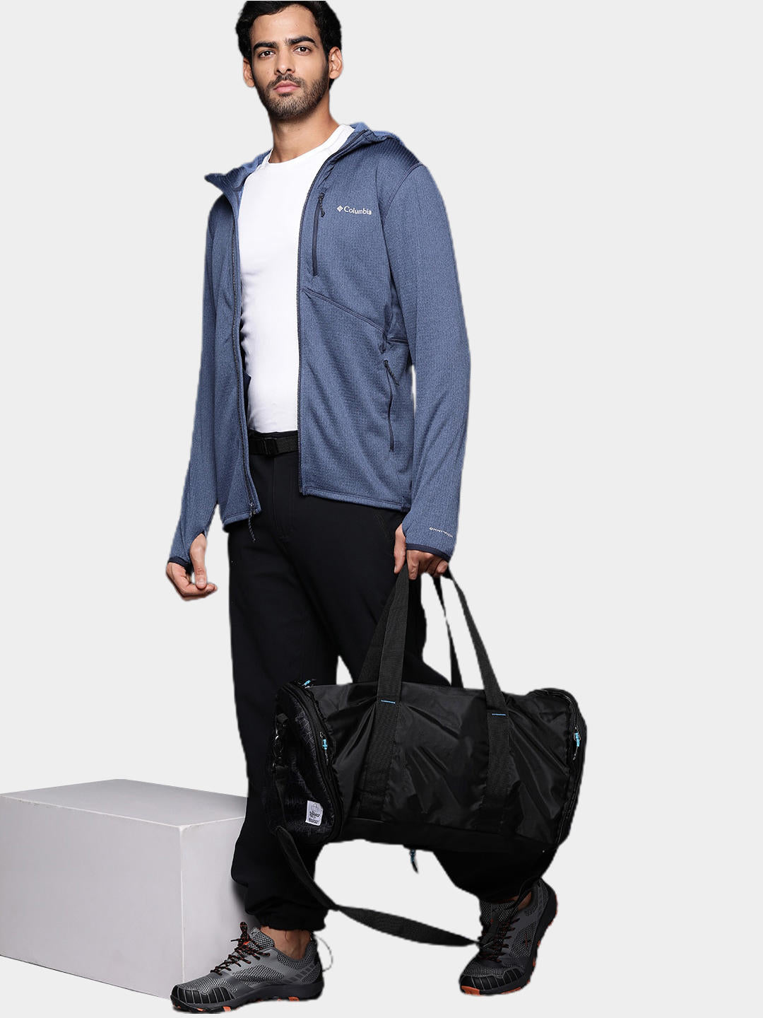 Columbia Men Blue Park View Fleece Full Zip Hoodie