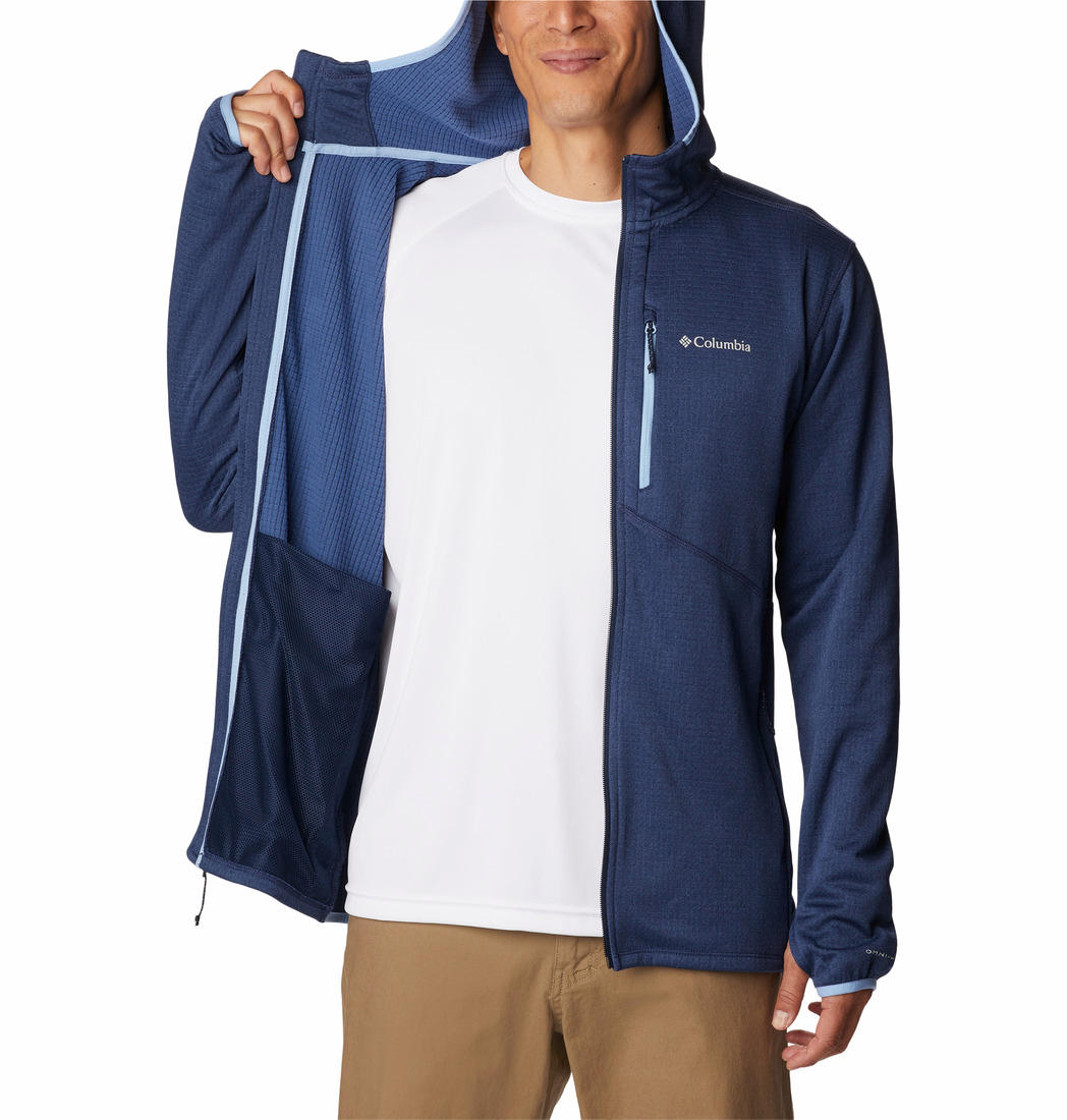 Columbia Men Blue Park View Fleece Full Zip Hoodie
