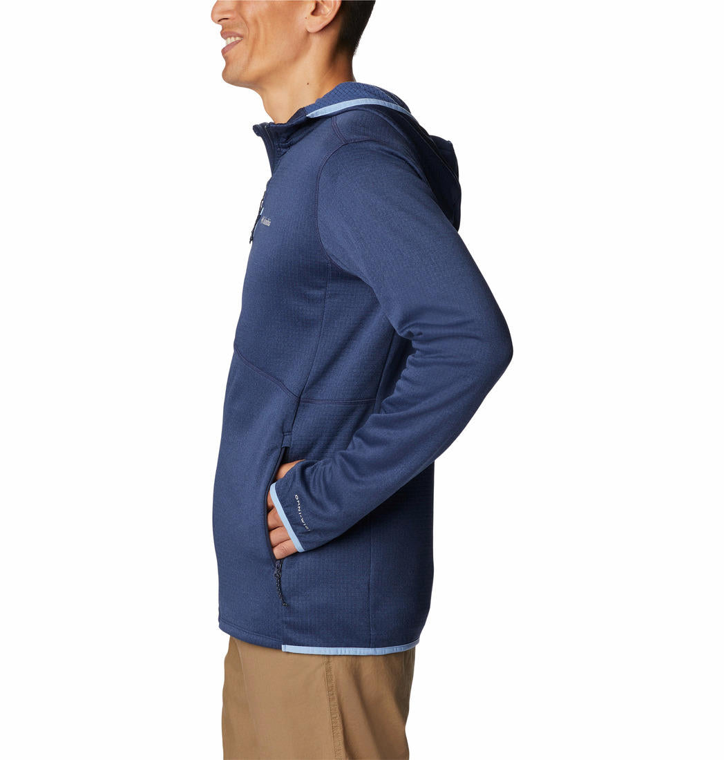 Columbia Men Blue Park View Fleece Full Zip Hoodie