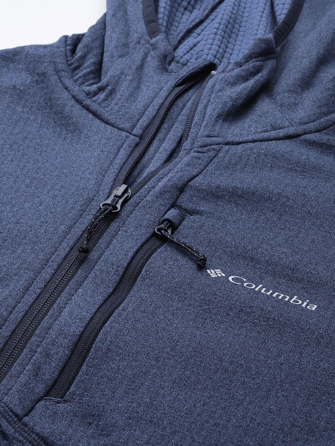 Columbia Men Blue Park View Fleece Full Zip Hoodie
