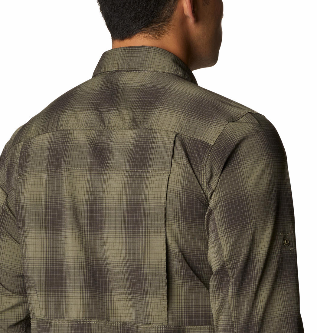 Columbia Men Green Newton Ridge II Plaid Long Sleeve Shirts