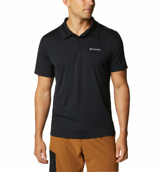 Columbia Men Black Zero Rules Polo Shirt (Sun Protection)