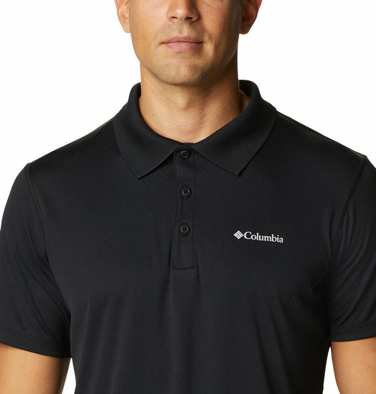 Columbia Men Black Zero Rules Polo Shirt (Sun Protection)