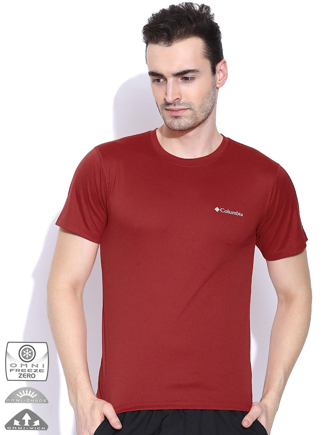 Columbia Men Red Zero Rules Short Sleeve Shirt (Sun Protection)