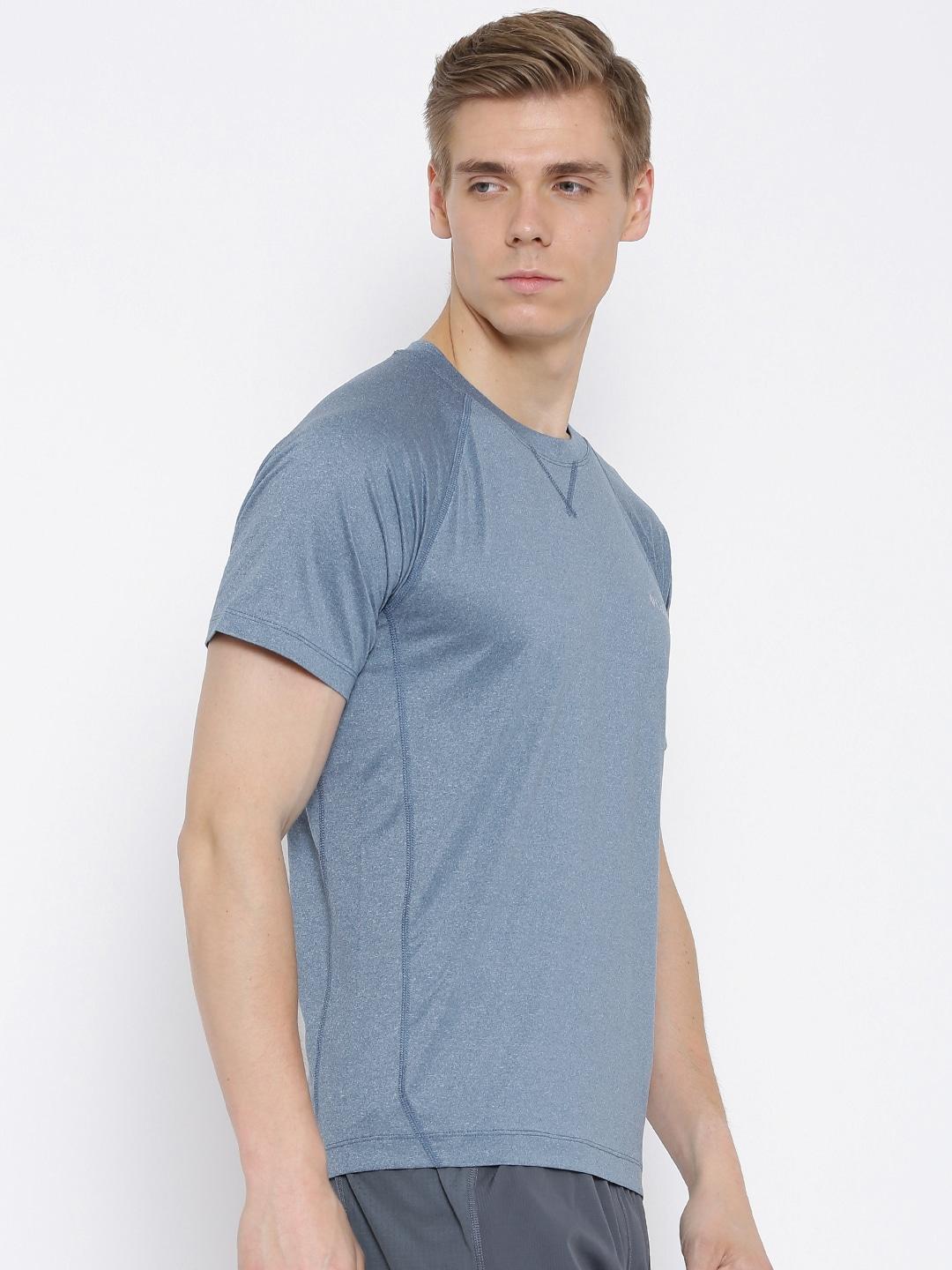 Columbia Men Blue High and Dry II Short Sleeve Shirt (Sun Protection)