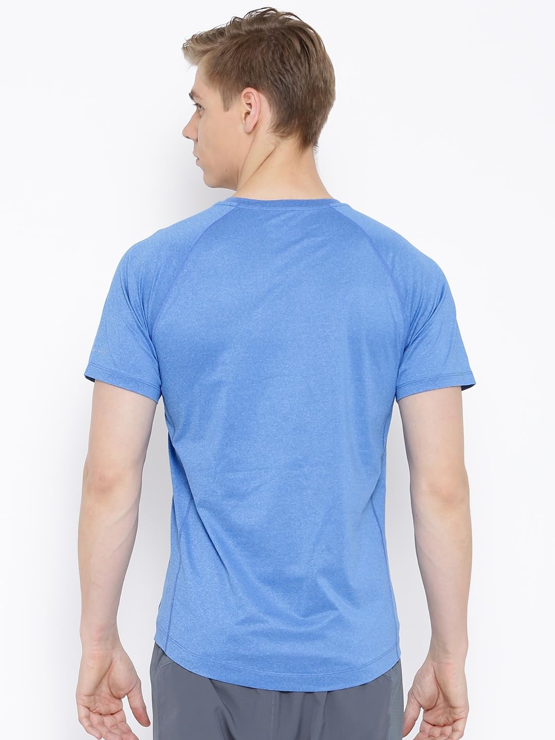 Columbia Men Blue High and Dry II Short Sleeve Shirt (Sun Protection)