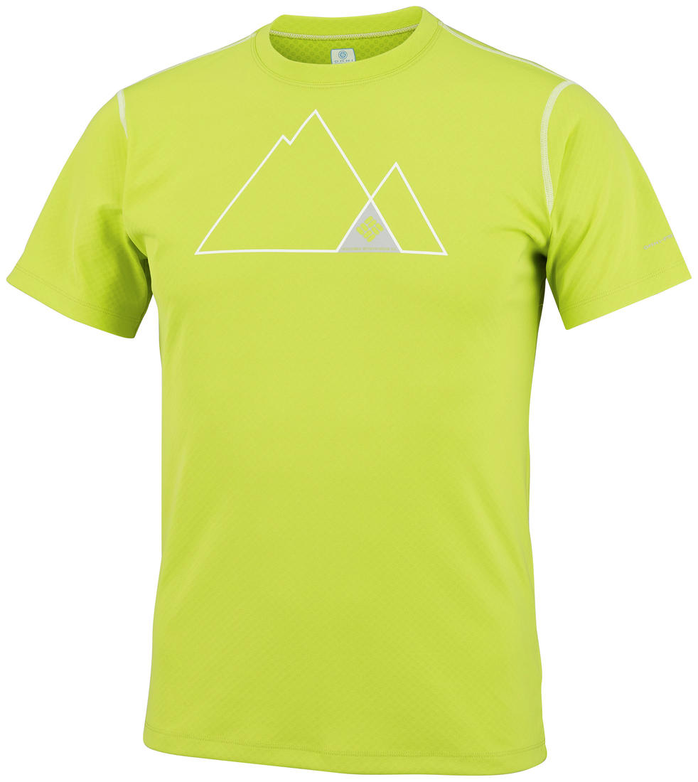 Columbia Men Green Zero Rules Short Sleeve Graphic Shirt (Sun Protection)