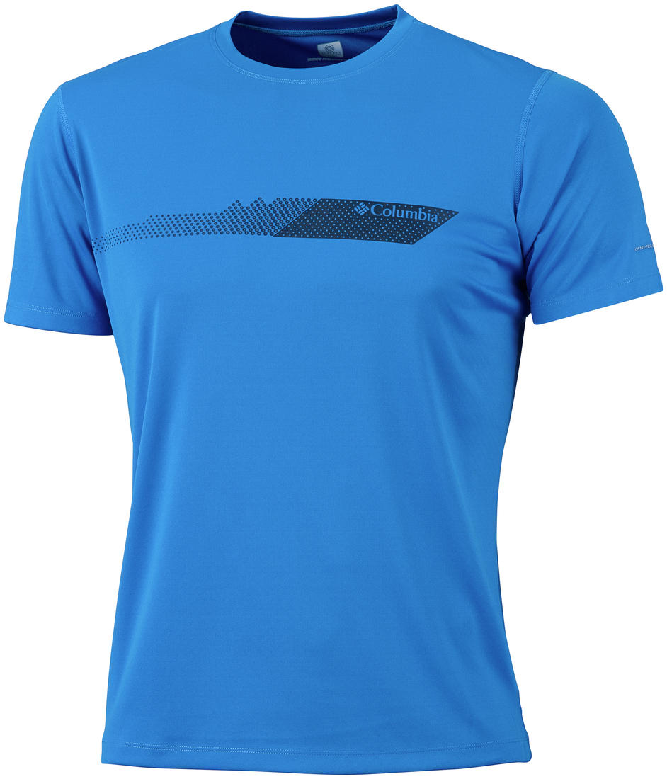 Columbia Men Blue Zero Rules Short Sleeve Graphic Shirt (Sun Protection)