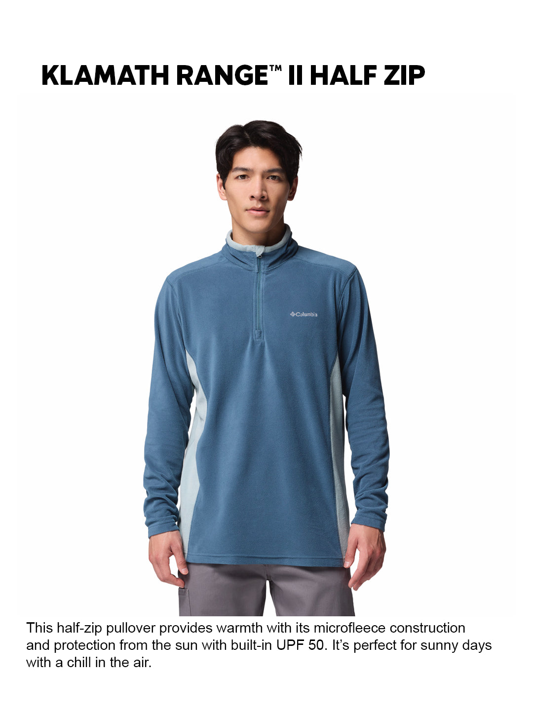 Columbia Men Teal Klamath Range II Pullover