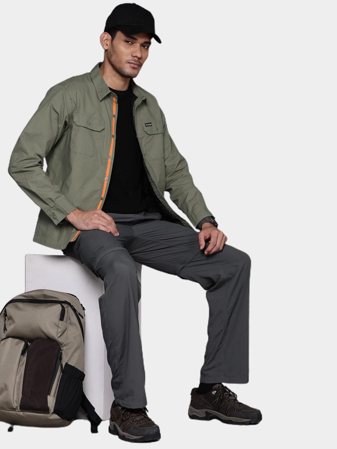 Columbia Men Green Landroamer Lined Shirt