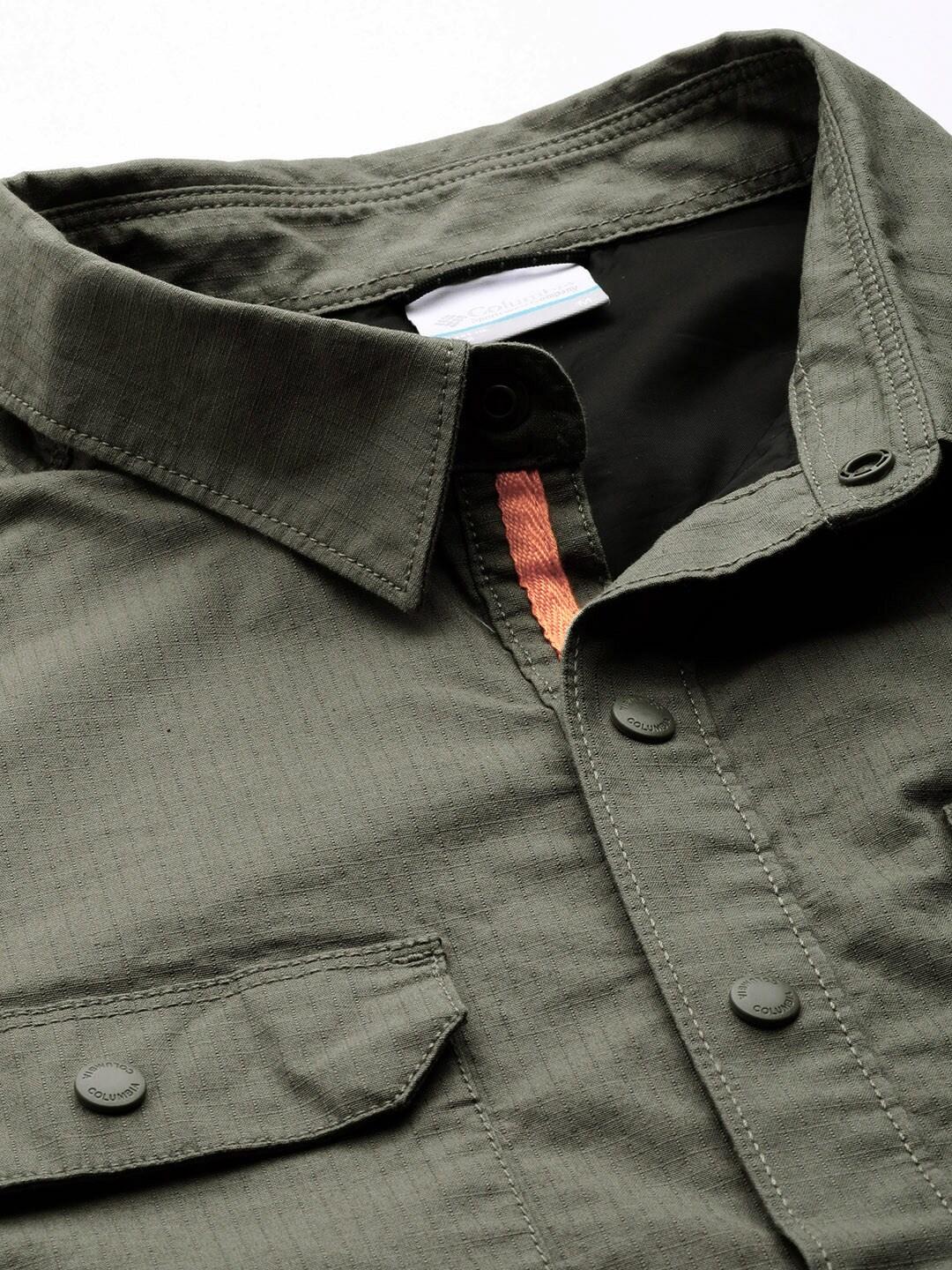 Columbia Men Green Landroamer Lined Shirt