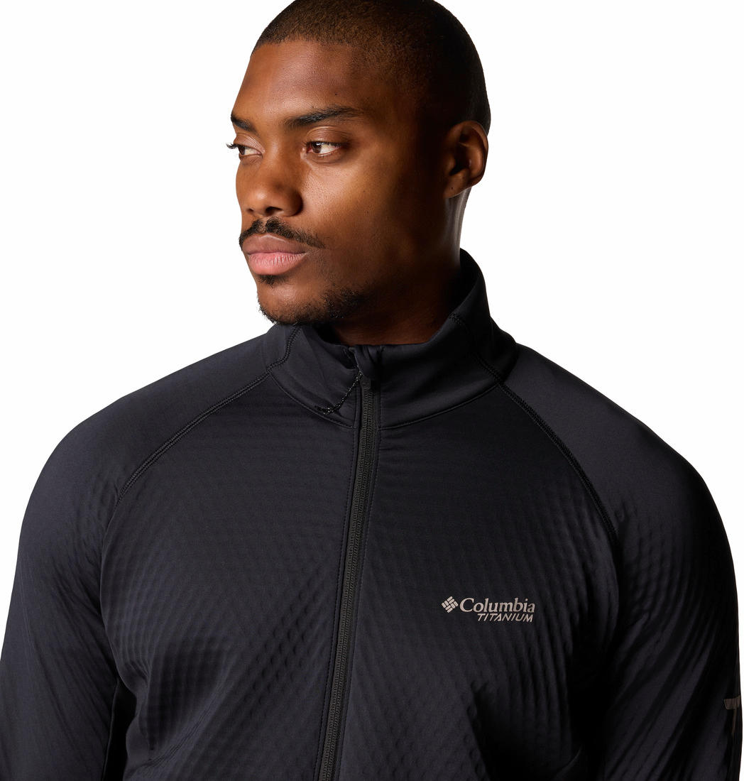 Columbia Mens Black Crystal Leaf Omni-Heat Helix Full Zip