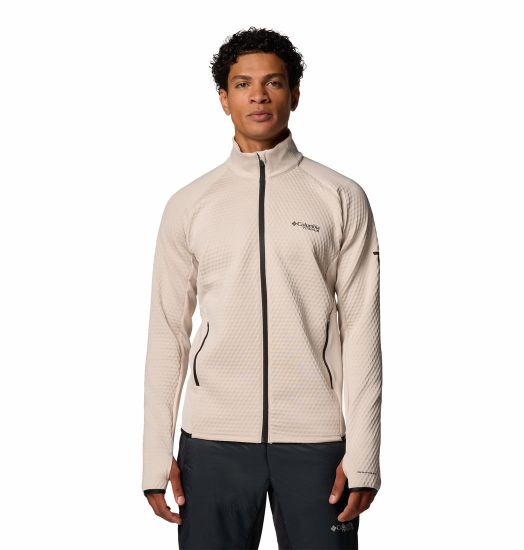 Columbia Mens Brown Crystal Leaf Omni-Heat Helix Full Zip Jacket