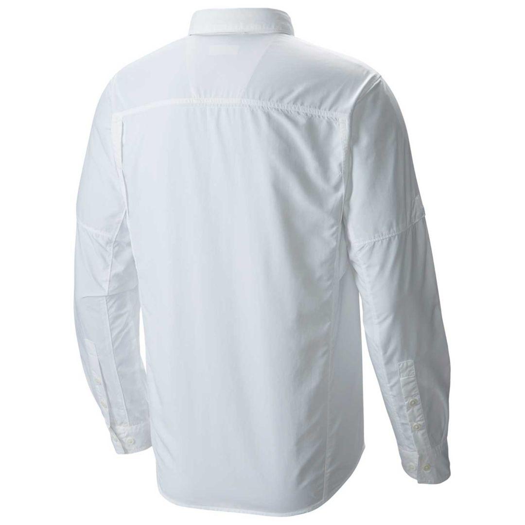 Columbia Men White Silver Ridge Long Sleeve Shirt (Sun Protection)