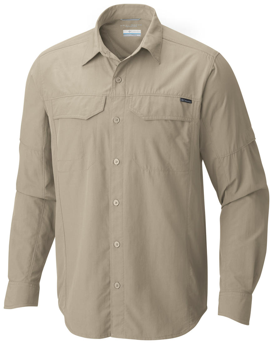 Columbia Men Beige Silver Ridge Long Sleeve Shirt (Sun Protection)
