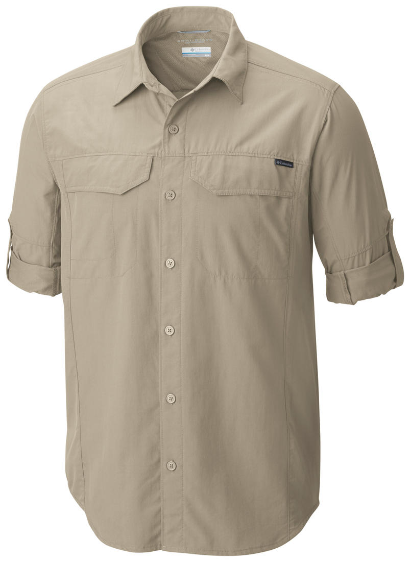 Columbia Men Beige Silver Ridge Long Sleeve Shirt (Sun Protection)