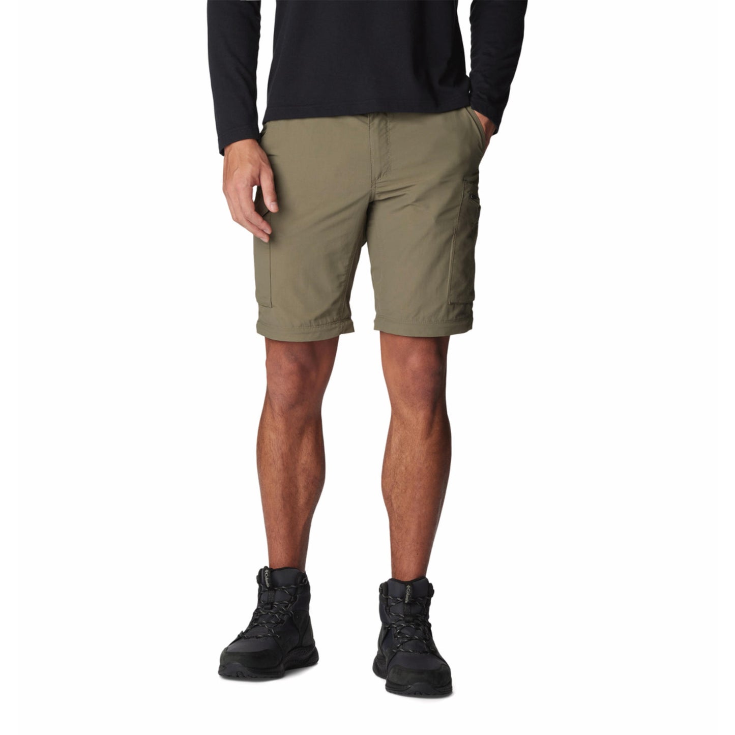 Columbia Men Green Omni-Shade Silver Ridge Convertible Pant (Sun Protection)