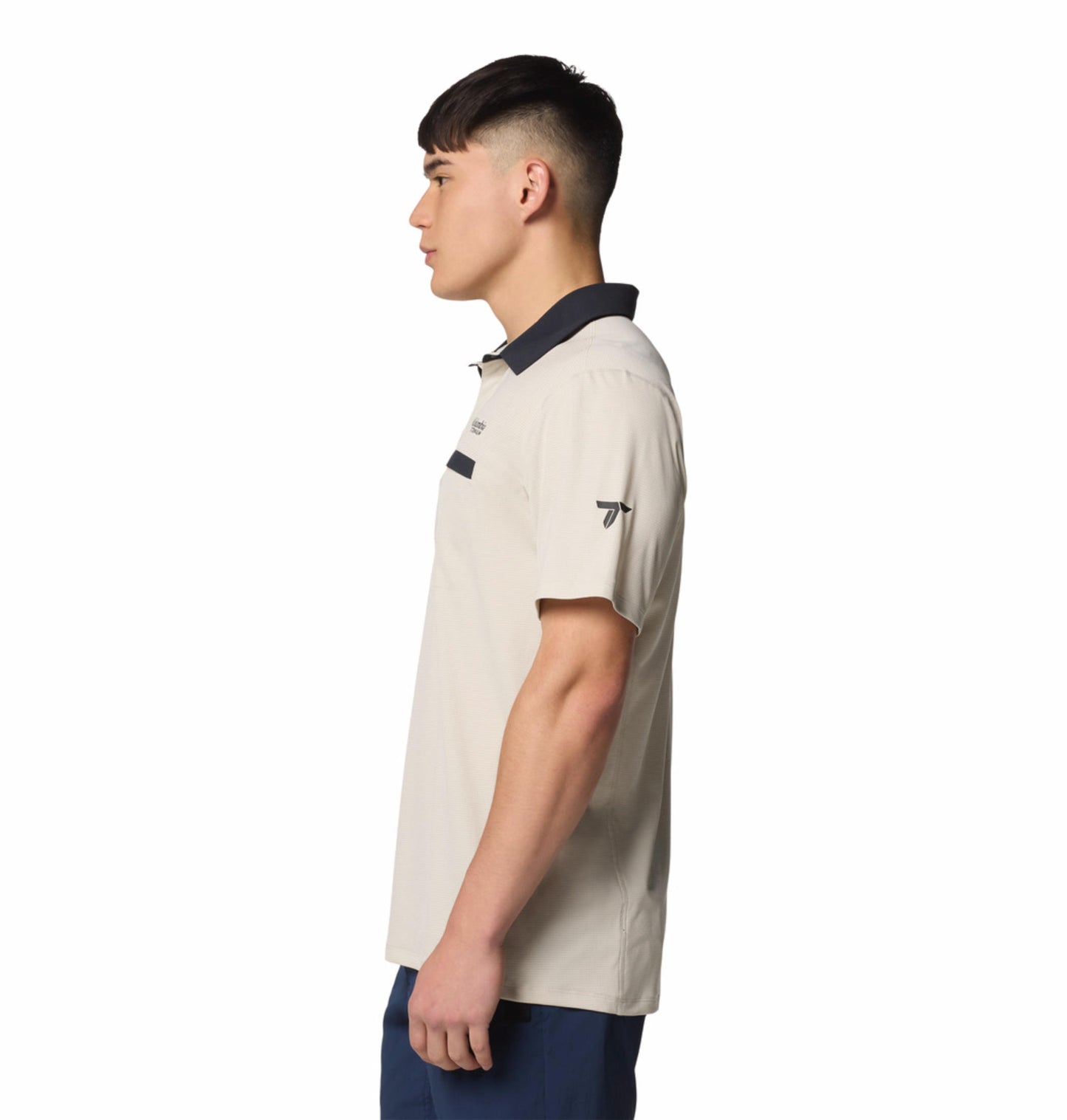 Columbia Mens Beige Omni-Wick Cirque River Pro Polo Tshirt