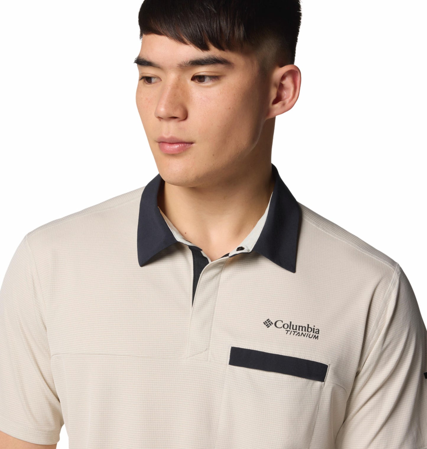 Columbia Mens Beige Omni-Wick Cirque River Pro Polo Tshirt