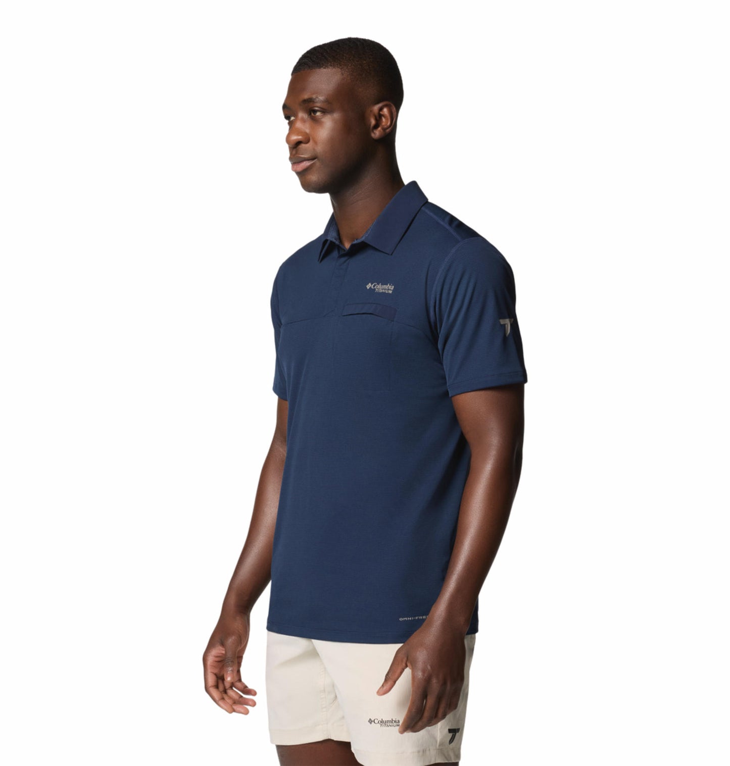 Columbia Mens Navy Blue Omni-Wick Cirque River Pro Polo Tshirt