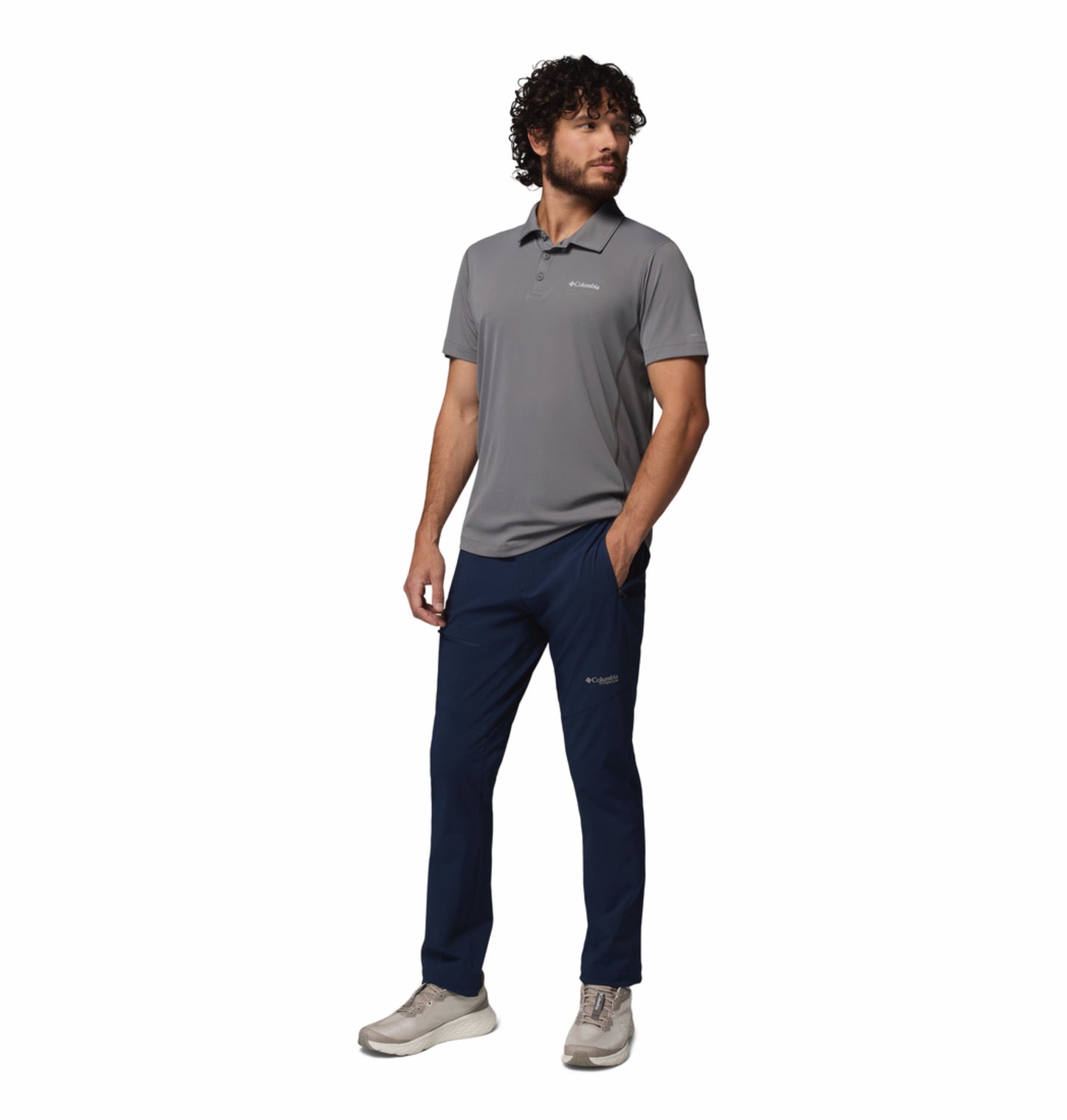 Columbia Men's Navy Blue Omni-Shade Titan Pass II Pant for Sun Protection