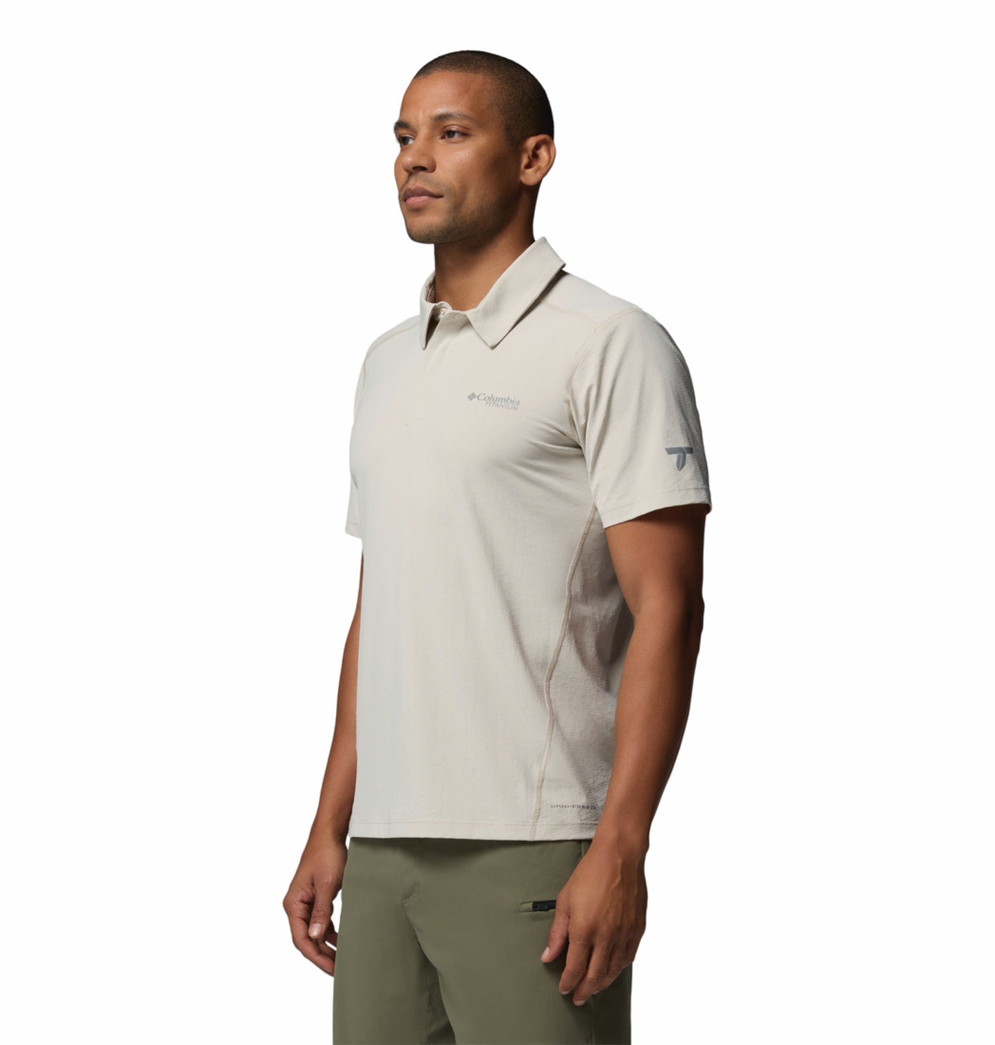 Columbia Men Beige Omni-Freeze Diamond Peak Pro Polo Tshirt