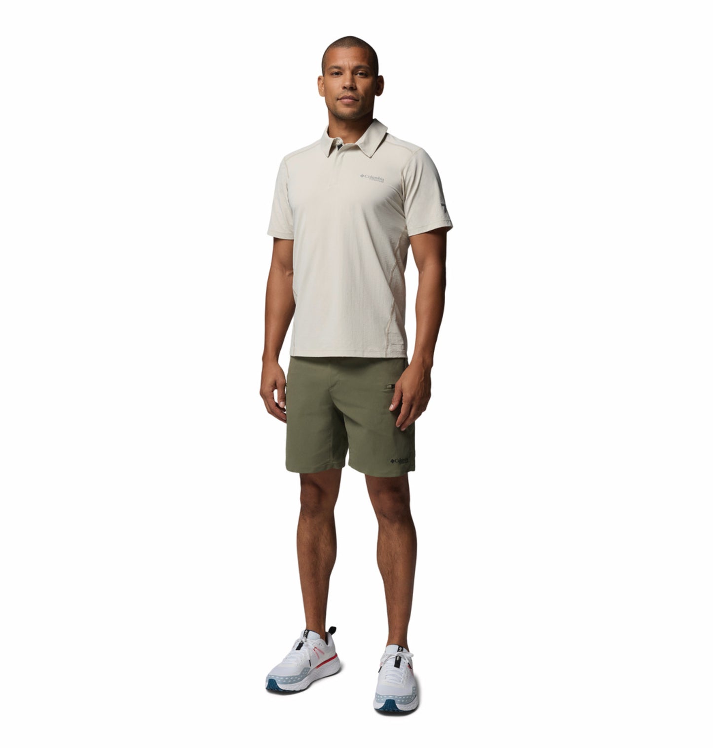 Columbia Men Beige Omni-Freeze Diamond Peak Pro Polo Tshirt