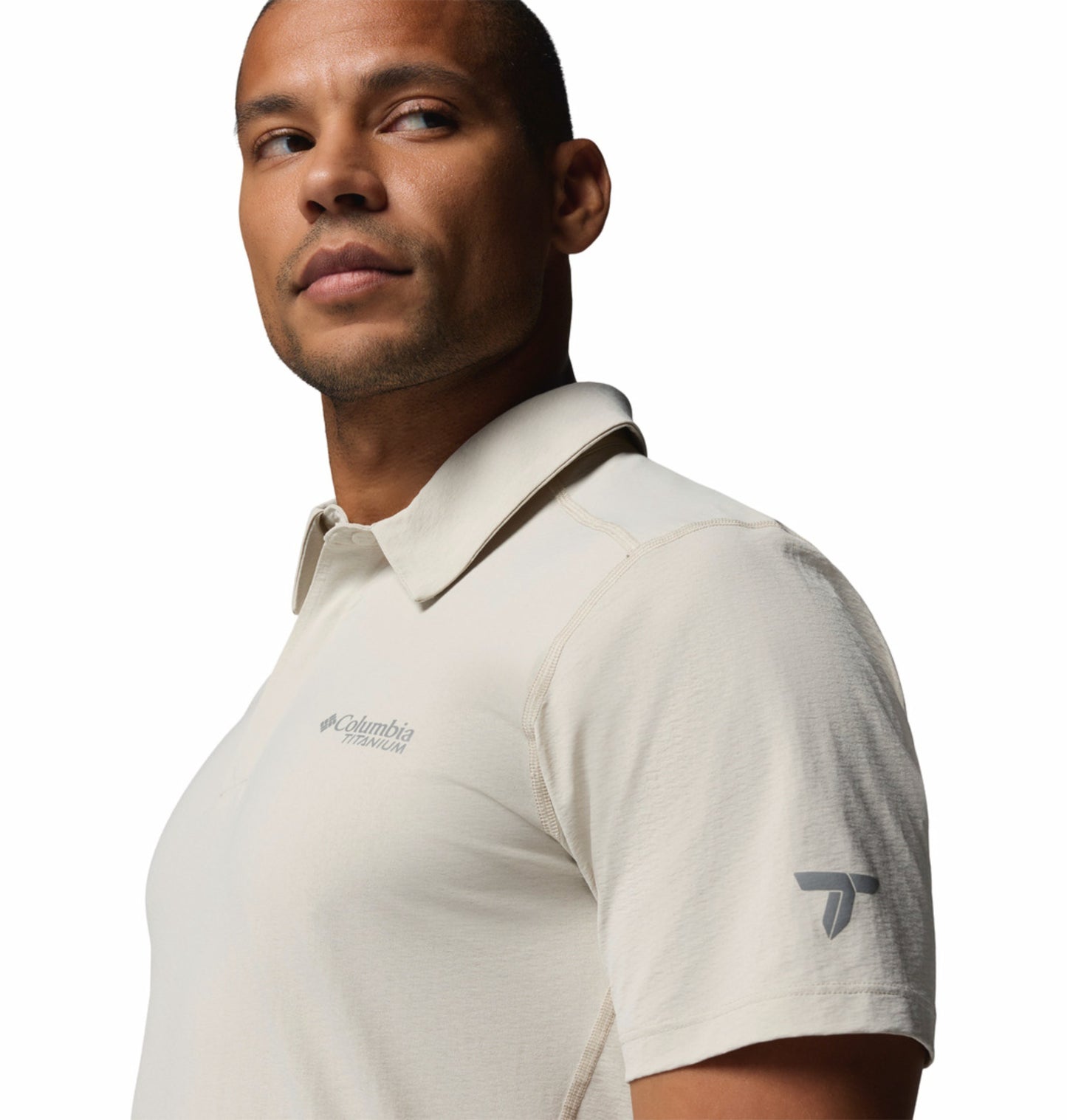 Columbia Men Beige Omni-Freeze Diamond Peak Pro Polo Tshirt
