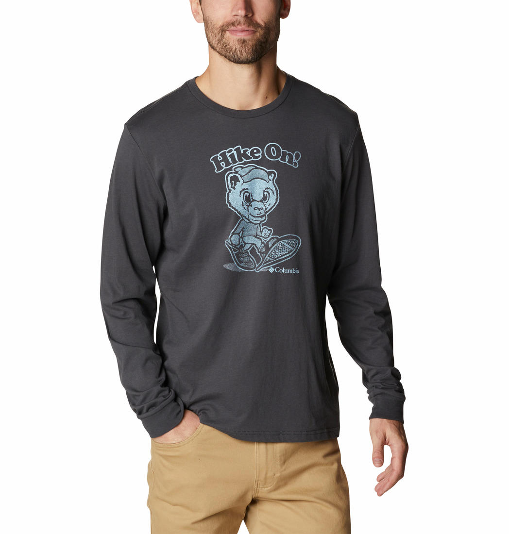 Columbia Men Black Apres Lifestyle Graphic Long Sleeve