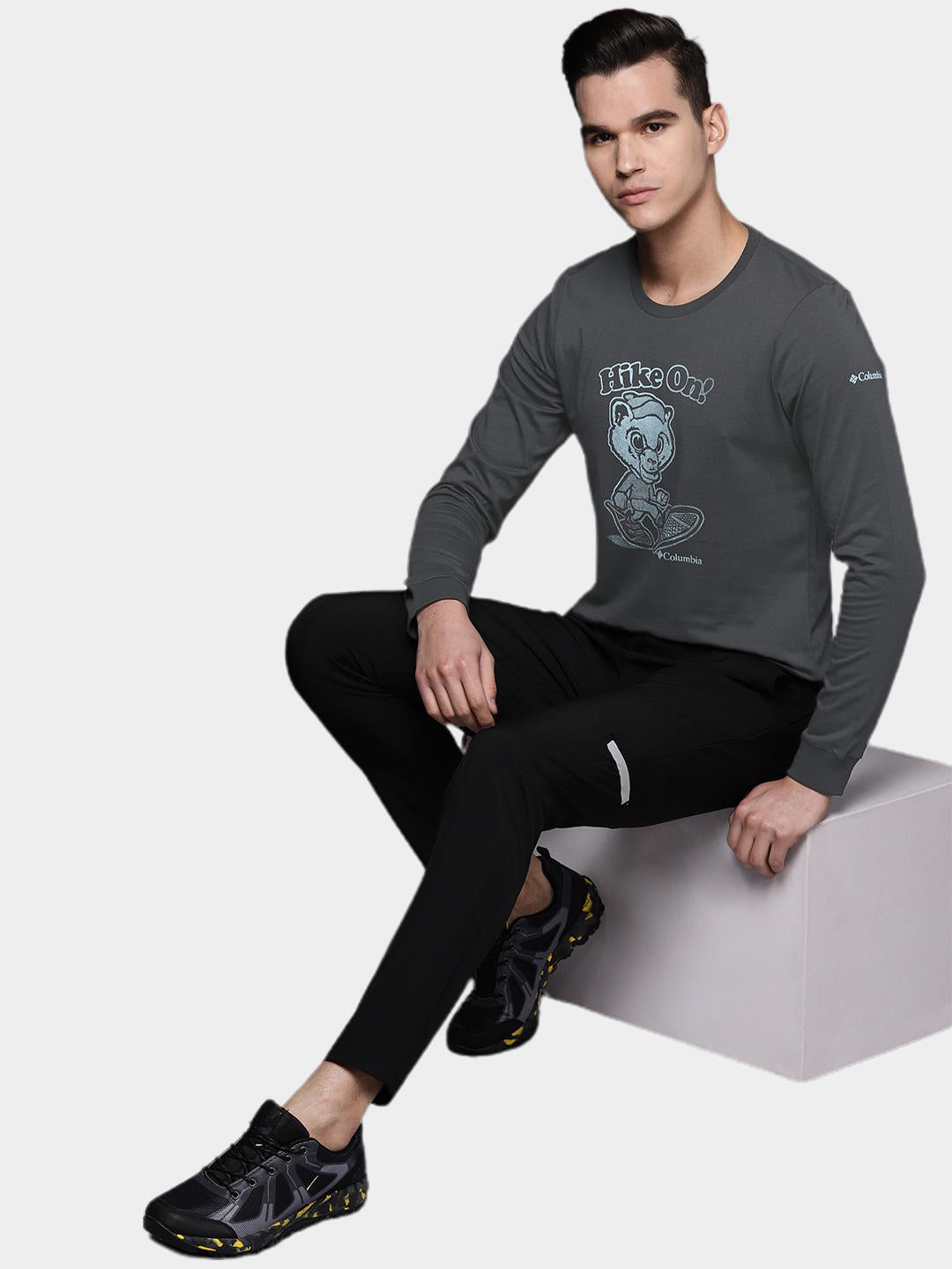 Columbia Men Black Apres Lifestyle Graphic Long Sleeve