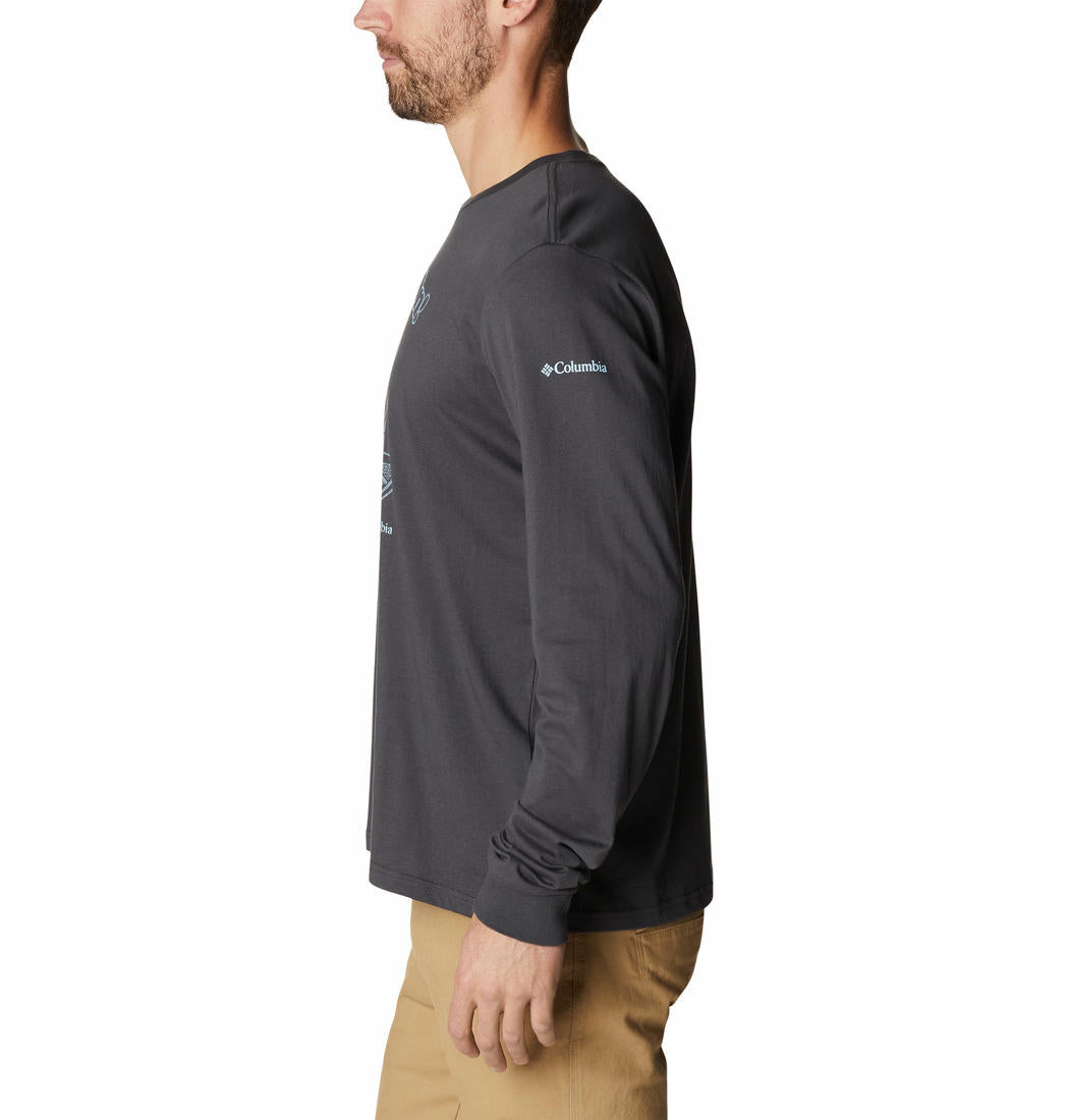 Columbia Men Black Apres Lifestyle Graphic Long Sleeve