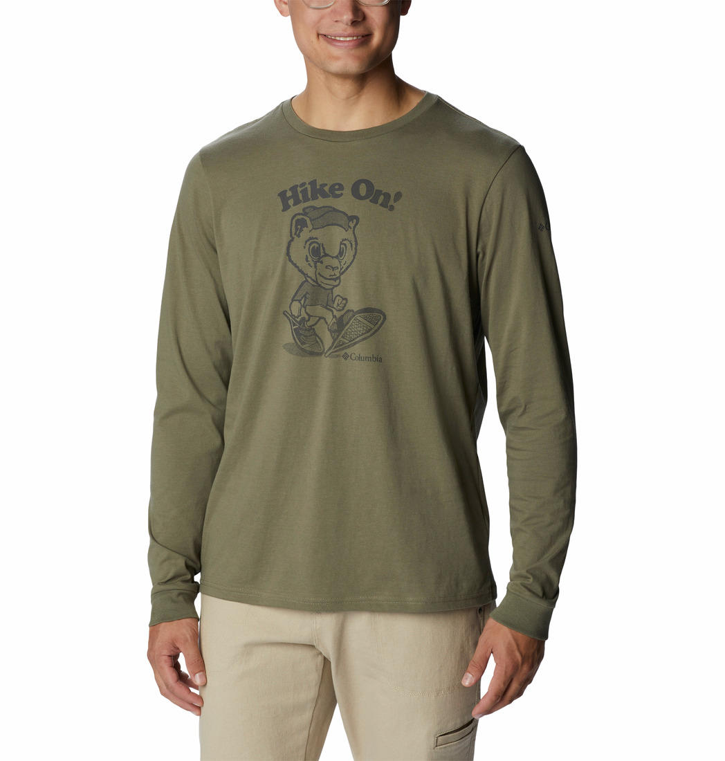 Columbia Men Green Apres Lifestyle Graphic Long Sleeve