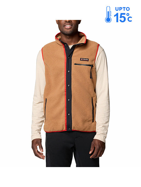 Columbia Men Brown Helvetia II Fleece Vest