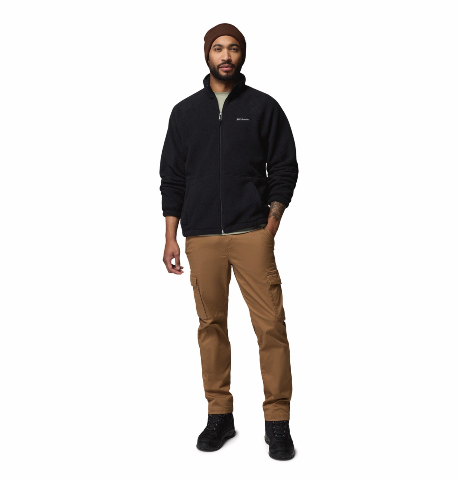 men black mtr timber crest fleece jacket
