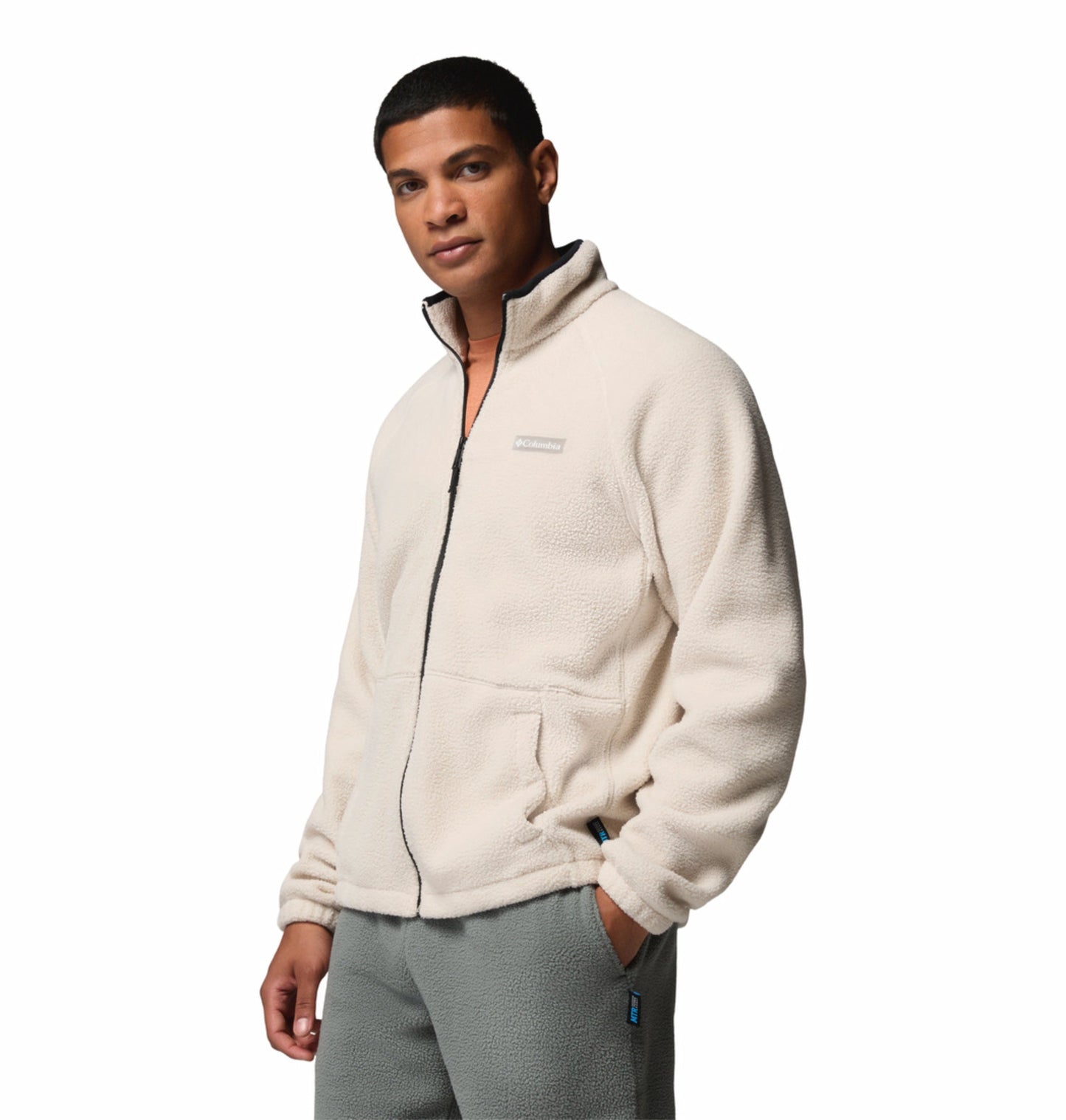 men beige mtr timber crest fleece jacket