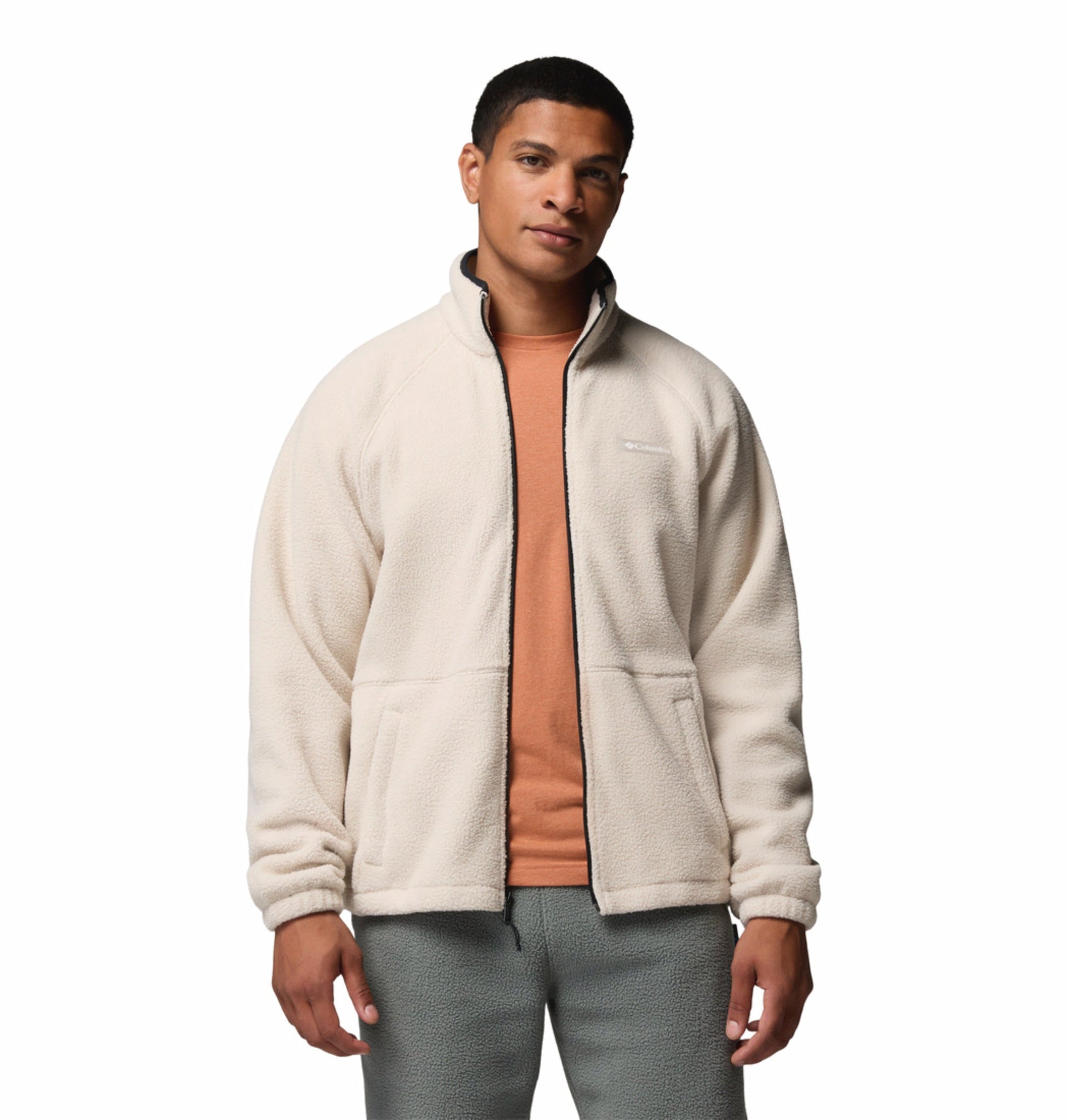 men beige mtr timber crest fleece jacket