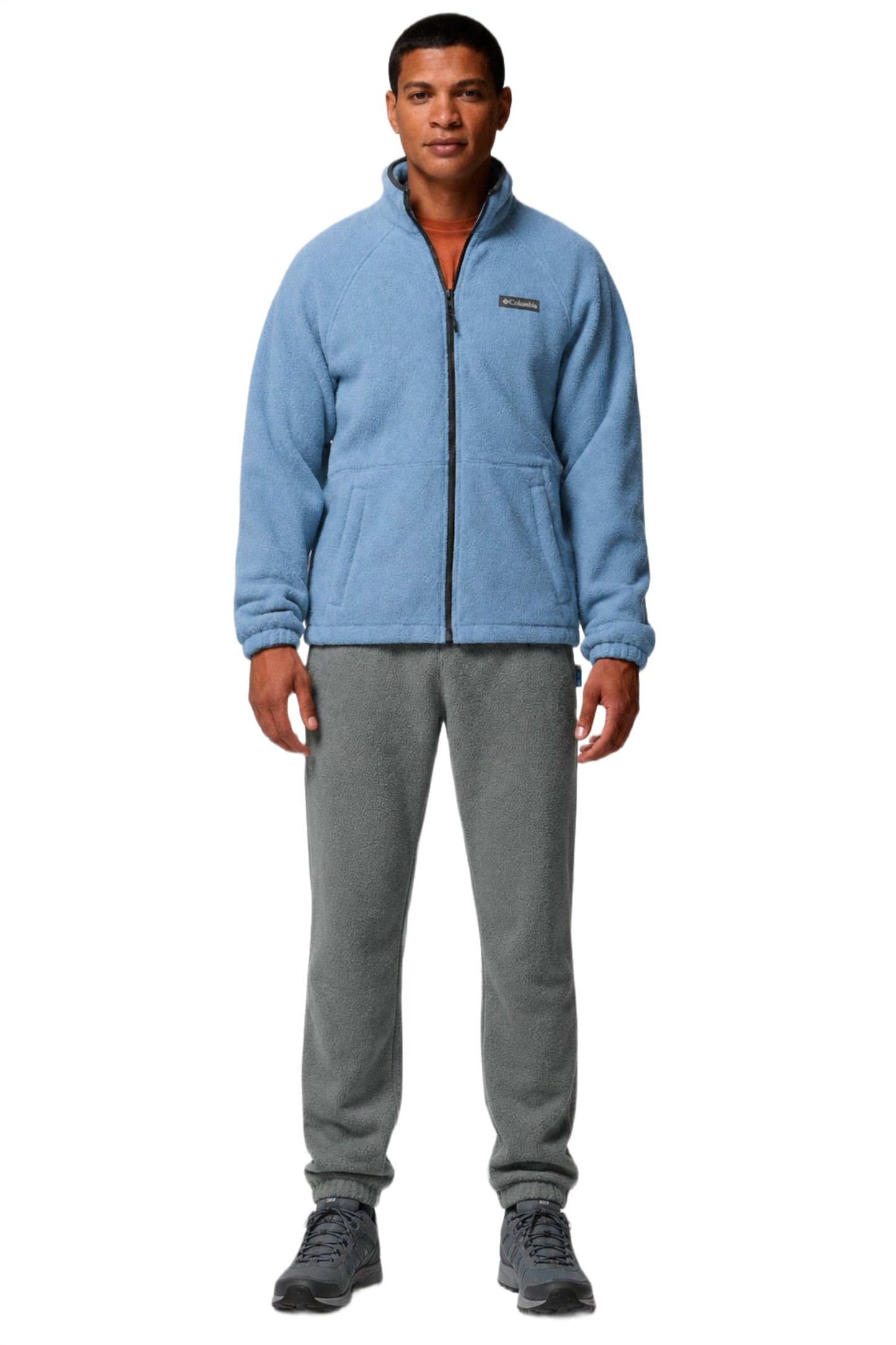 men blue mtr timber crest fleece jacket