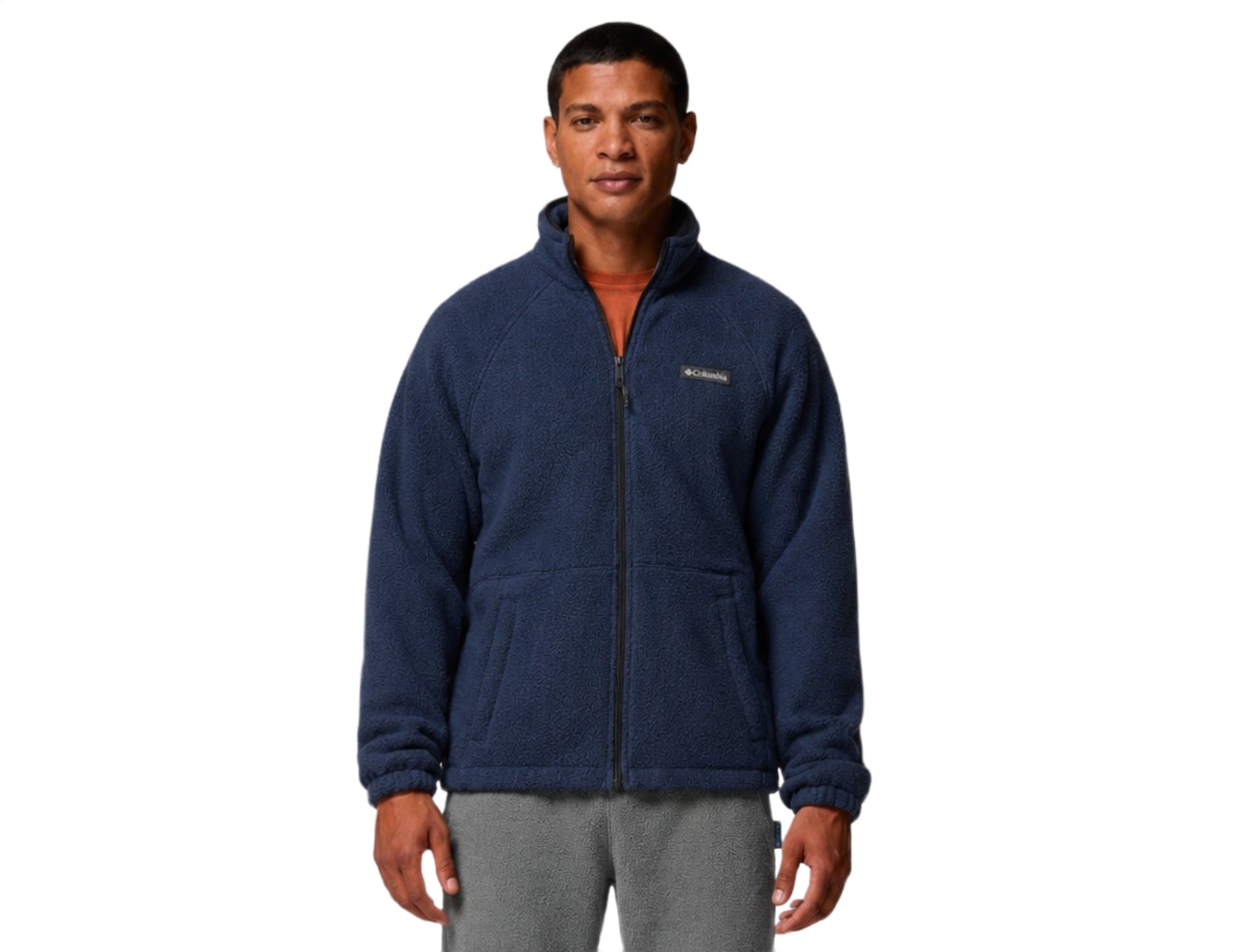 mens blue mtr timber crest fleece jacket