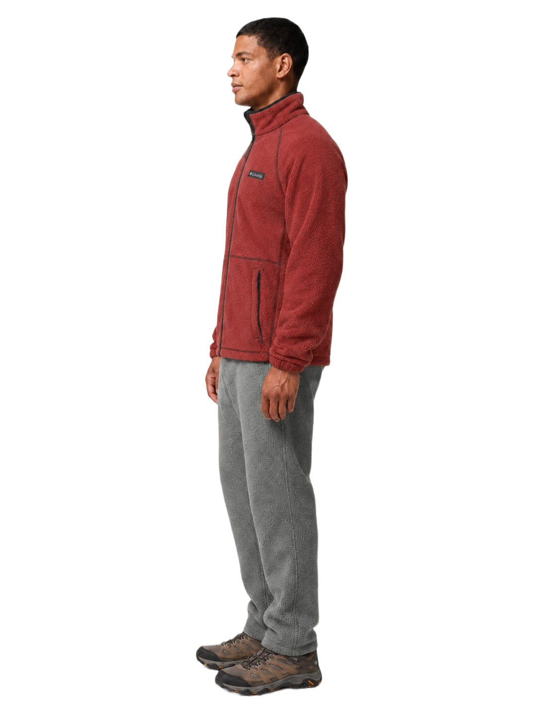 men red mtr timber crest fleece jacket