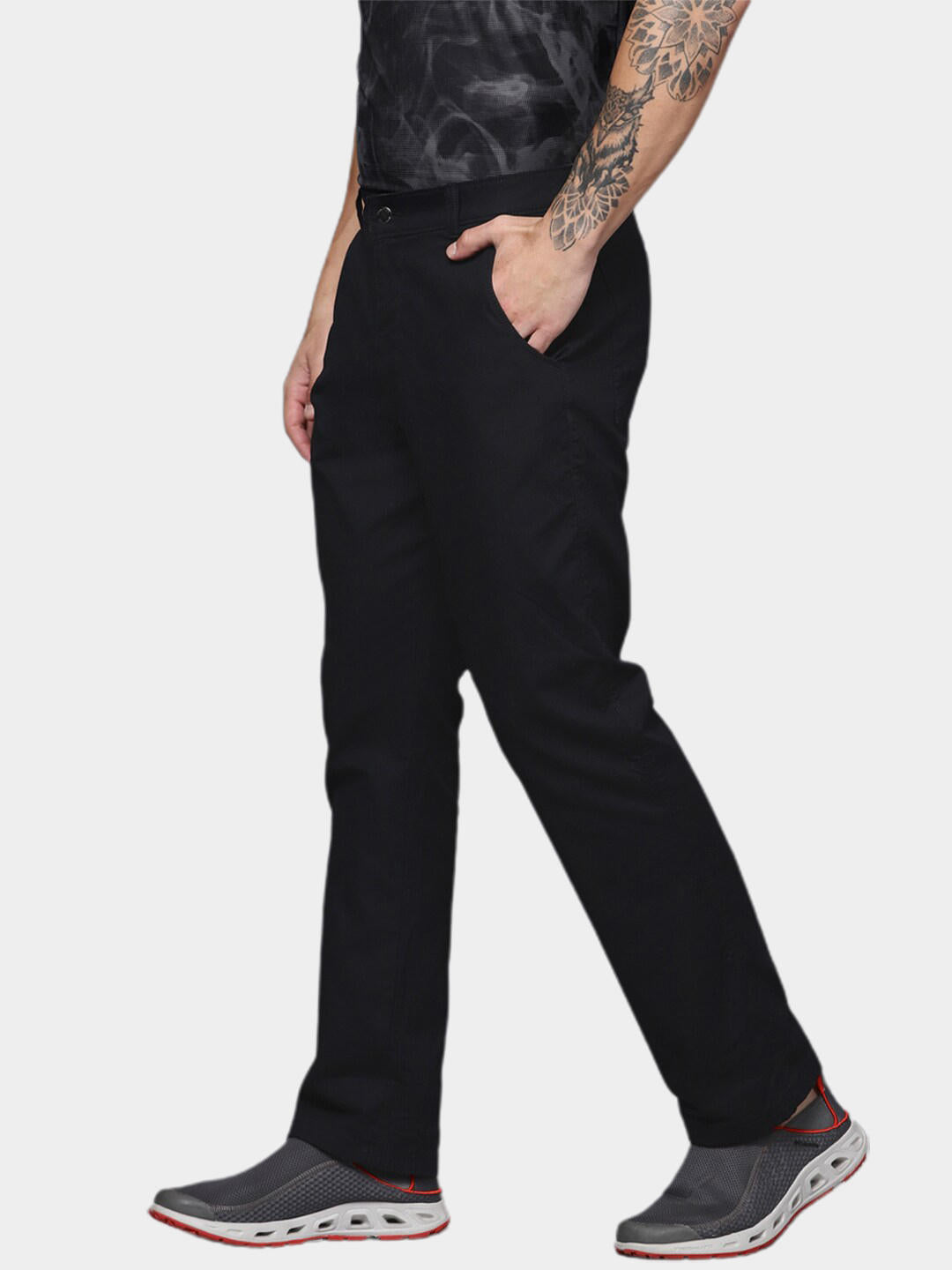Columbia Men Black Flex ROC II Lined Pant (Sun Protection)