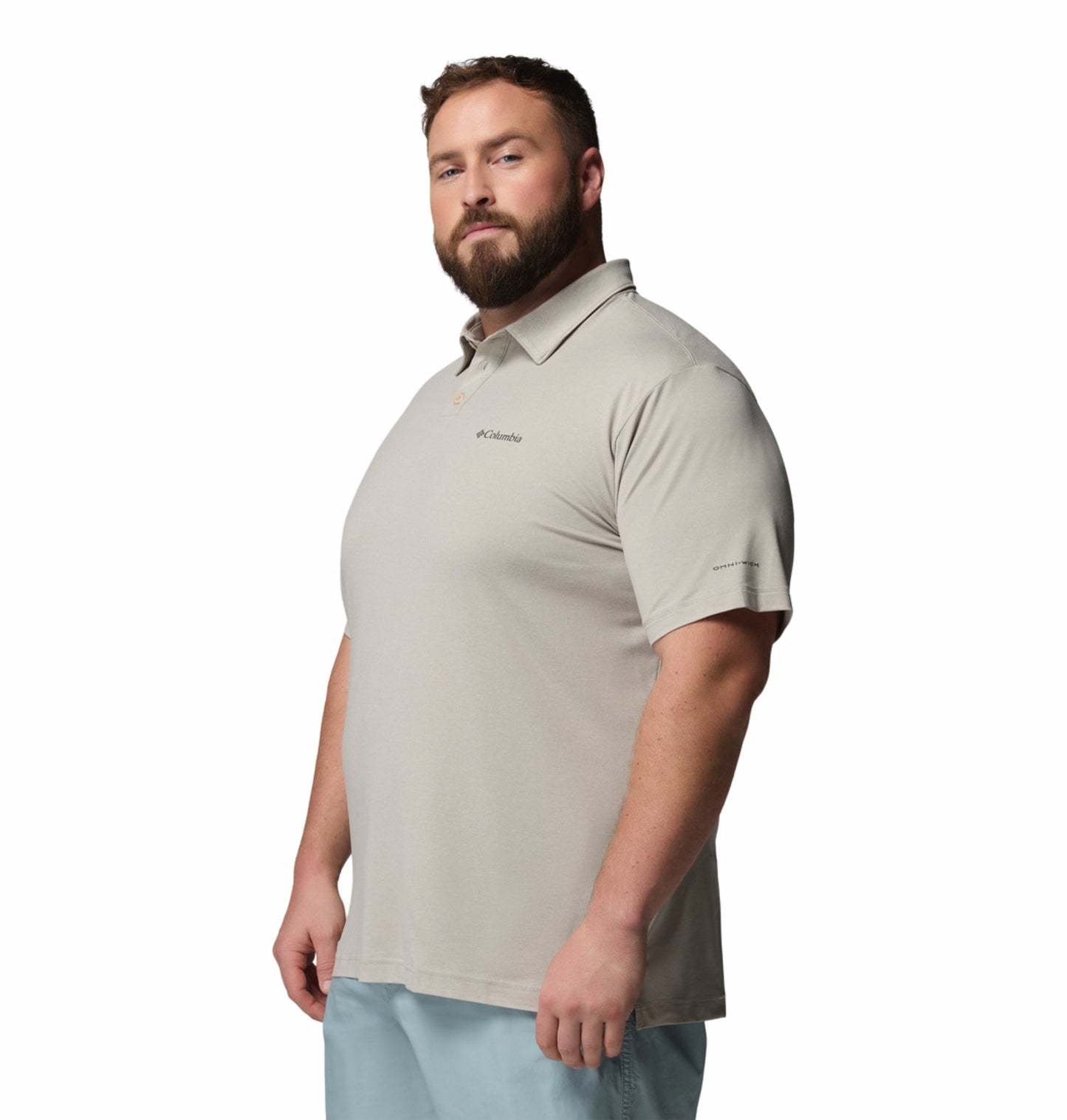 Columbia Men’s Beige Omni-Shade Parsons Point Polo Shirt