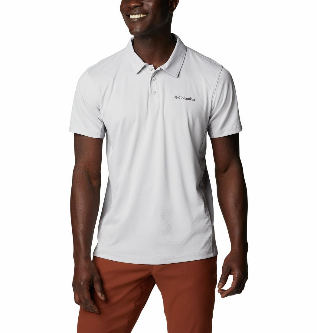 Columbia Men Grey Zero Ice Cirro-Cool Polo T-Shirt