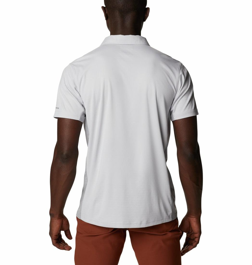 Columbia Men Grey Zero Ice Cirro-Cool Polo T-Shirt